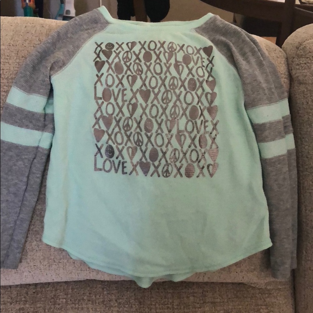 Kids teal long sleeve